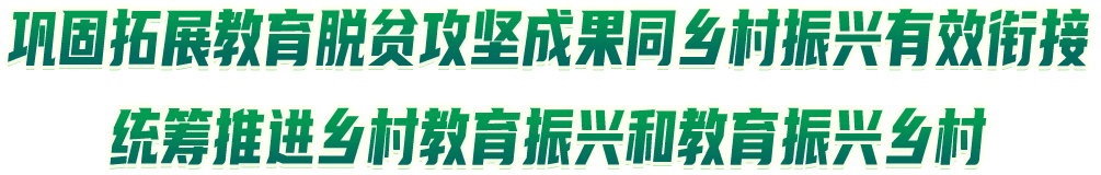 鞏固拓展教育脫貧攻堅成果同鄉村振興有效銜接 統籌推進鄉村教育振興和教育振興鄉村